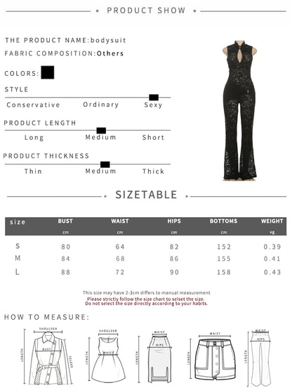 Ruched Metal Knot Stretch Jumpsuit