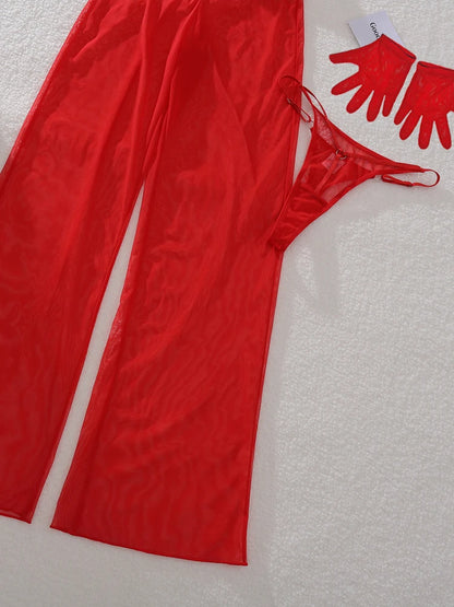 Delicate Transparent Underwire Bra Set