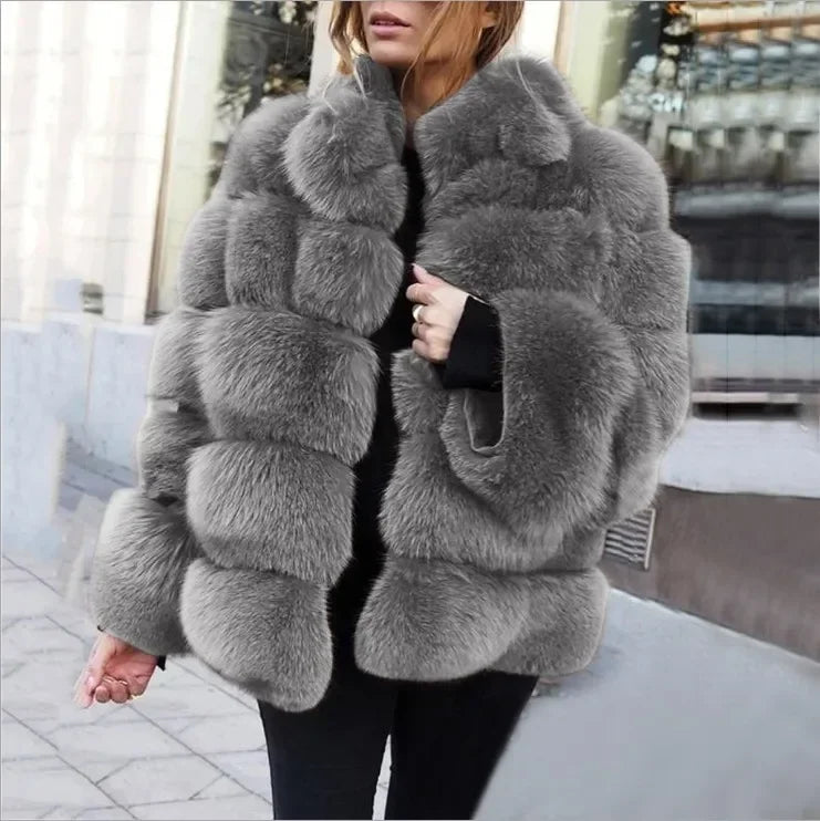 Faux Fur Fox Coats Short Coat