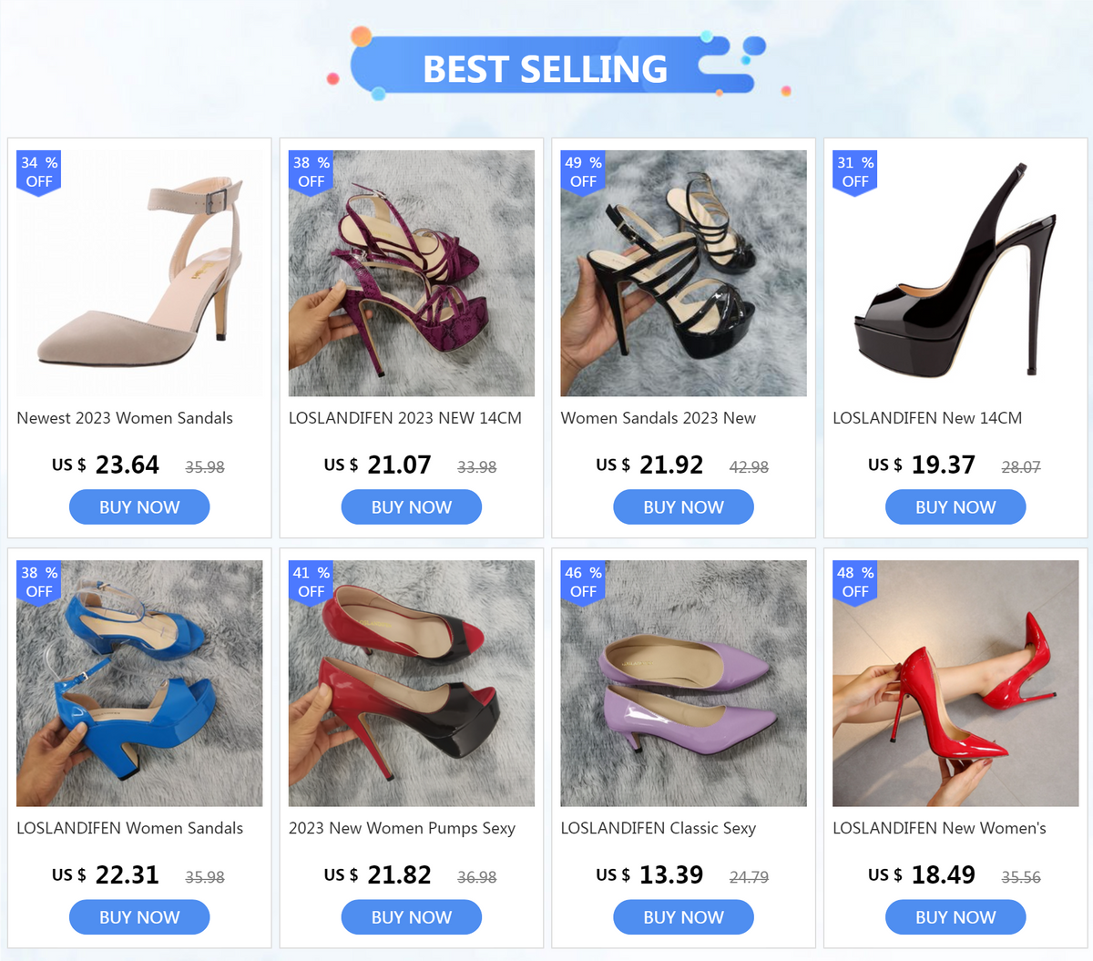 LOSLANDIFEN Pumps Nightclub Sandal Ultra Bride