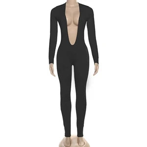 STYLISH Cut Out Jumpsuits Long Sleeve