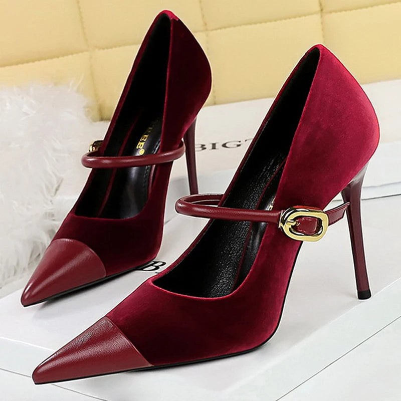 BIGTREE Shoes New Buckle Design Pumps