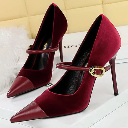 BIGTREE Shoes New Buckle Design Pumps