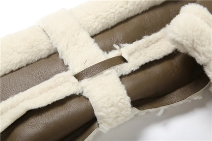 Furry Patchwork Crop Jacket