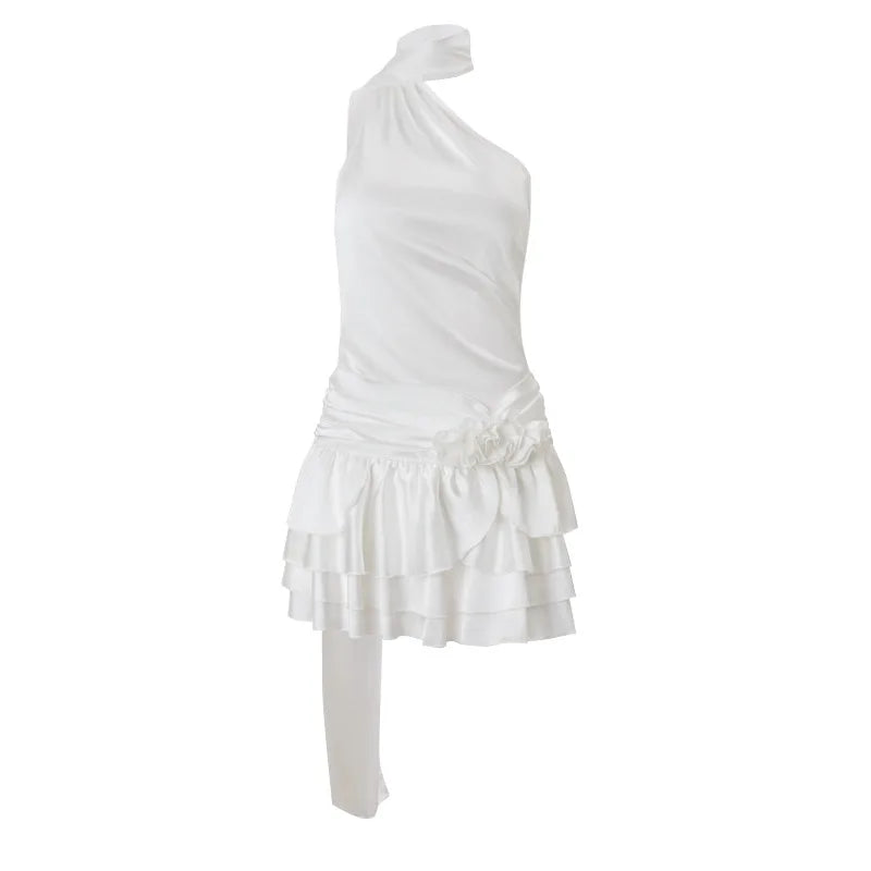 Sweet Flower Patchwork Ruffle Mini Dresses