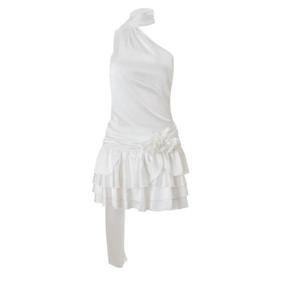 Sweet Flower Patchwork Ruffle Mini Dresses