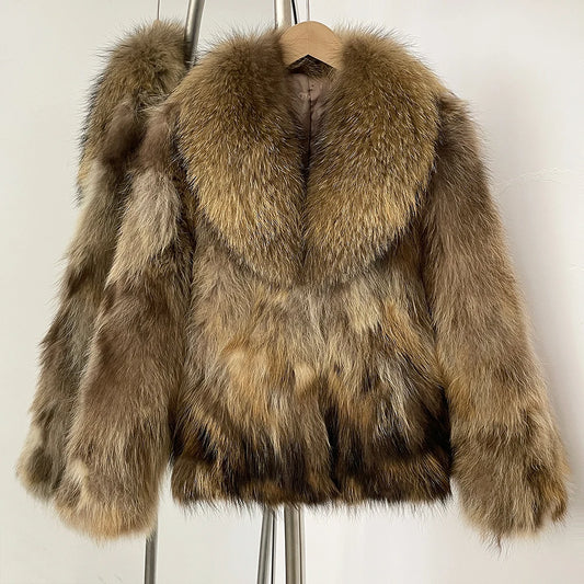 Real Fur Coat New Real Fox