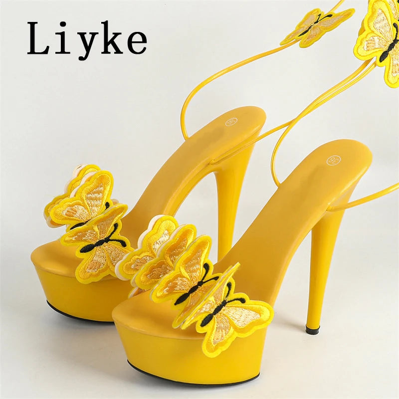 Liyke New Pink Yellow Cross Strap
