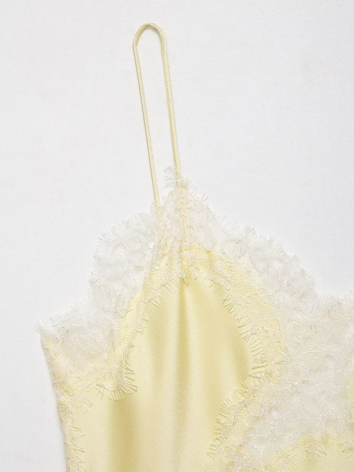 Asymmetrical Lace Backless Slip Top