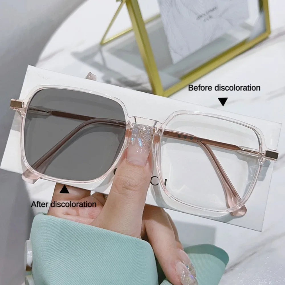 Photochromic Anti Radiation Glasses Metal Eyeglass Men