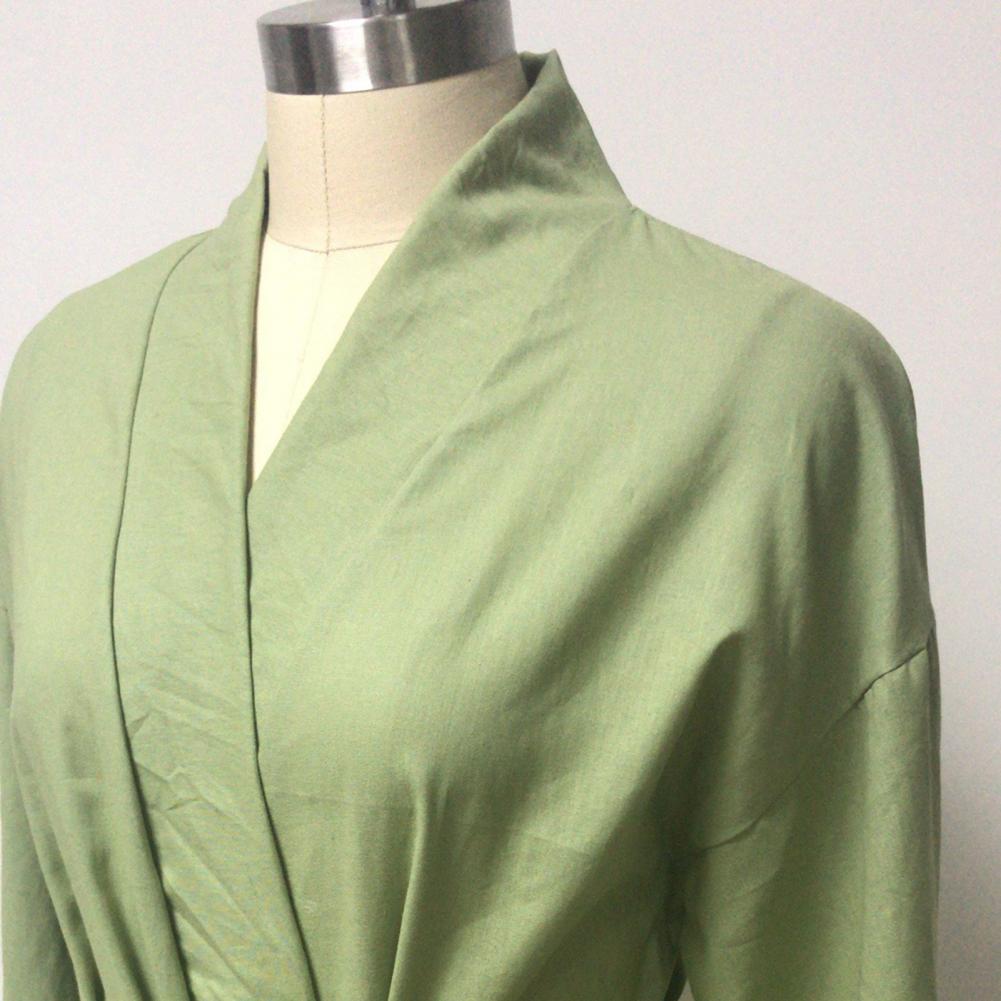 Long Sleeve V Neck Mini Dress Lace Up V Neck Belt Robe Style Short Shirt Dress Comfy Soft Chic Loose Hem Cardigan Dress