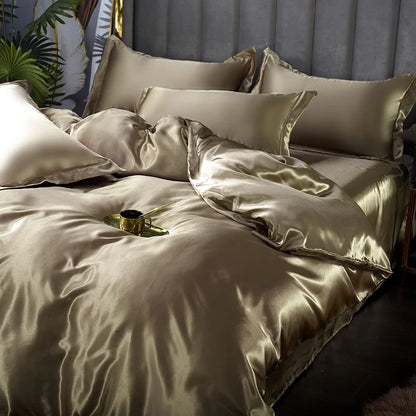 Luxury Mulberry Silk Solid Bedding Set