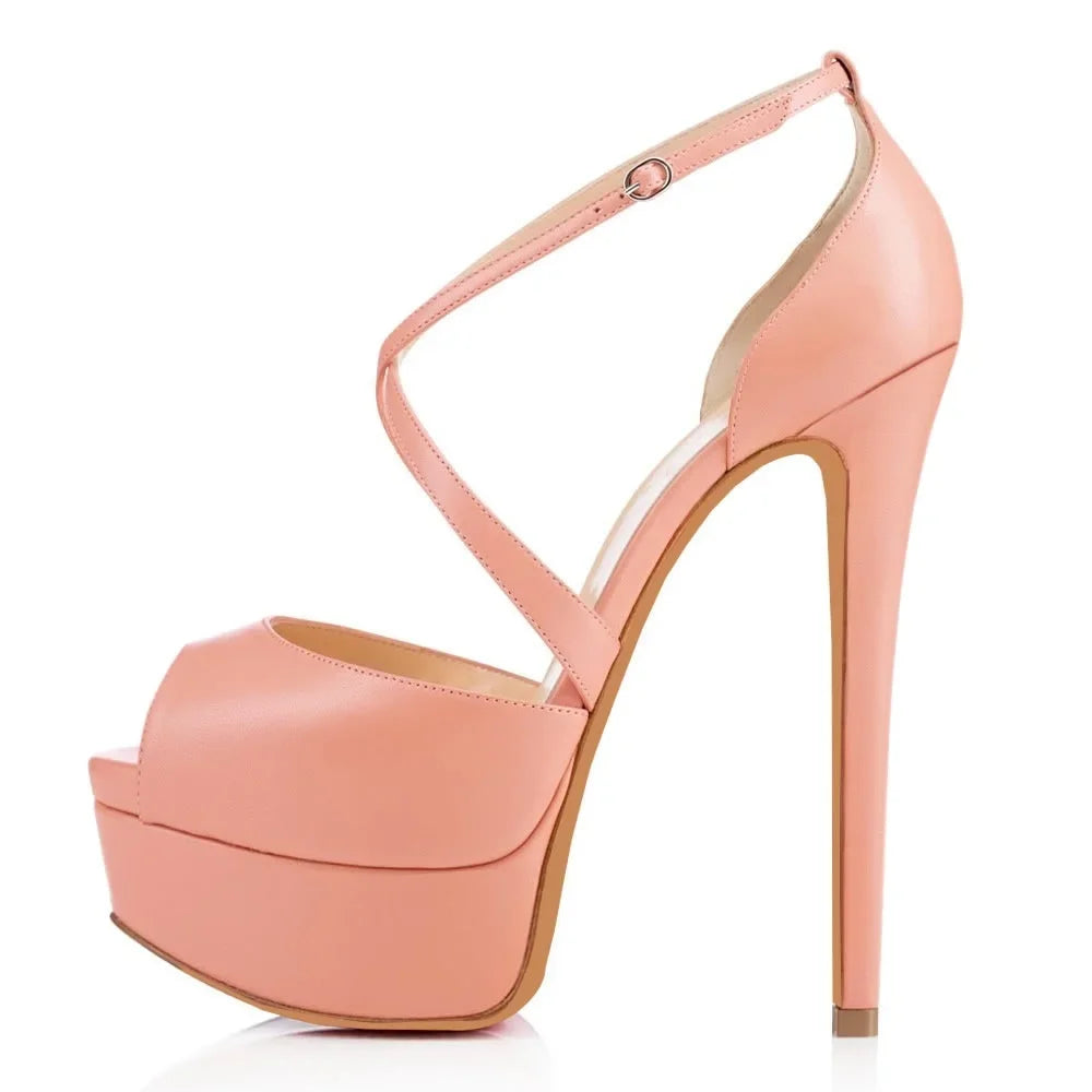 LOSLANDIFEN Pumps Nightclub Sandal Ultra Bride