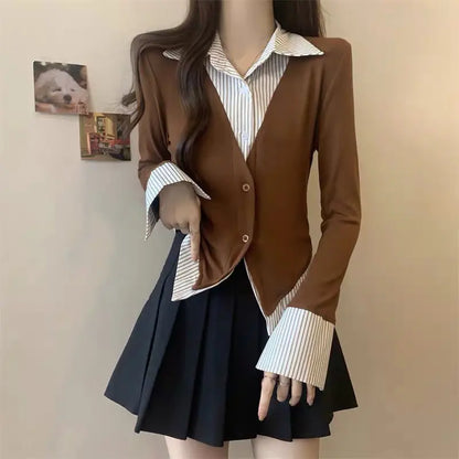 Striped Shirts & Blouses Basic Modern