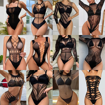 Sexy Fishnet Hollow Bodysuit