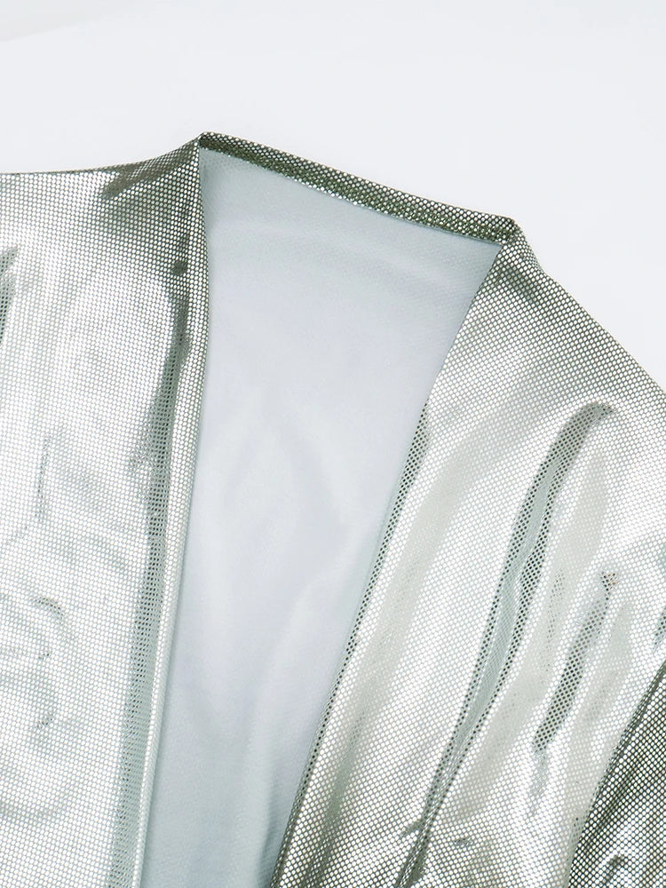 Weird Puss Sexy Silky Split Dress Women Irregular Ribbon Gradient Color Deep V-Neck Coquette Hottie Street Elegant Slim Bodycon