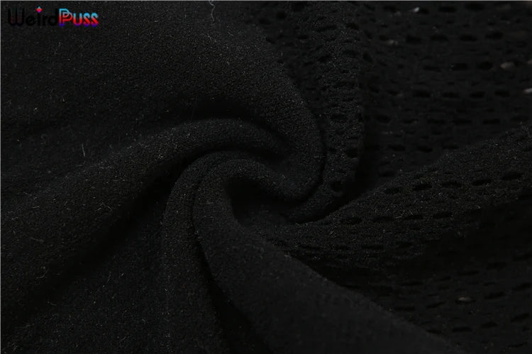 Weird Puss See Through Women Jumpsuits Long Sleeve Hollow Out Hot Girls Sexy Nightclub Dance Party Body-Shaping Coquette Outfits