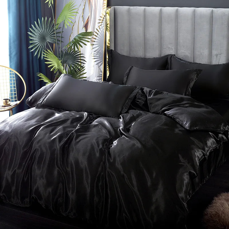 Luxury Mulberry Silk Solid Bedding Set