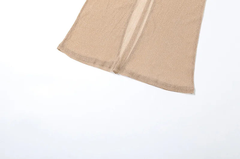 Open Back Side Split Bodycon Maxi Dress