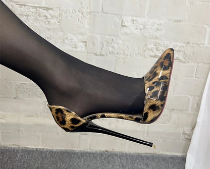 CACA 16/14cm Leopard Patent Leather Pumps,Fetish