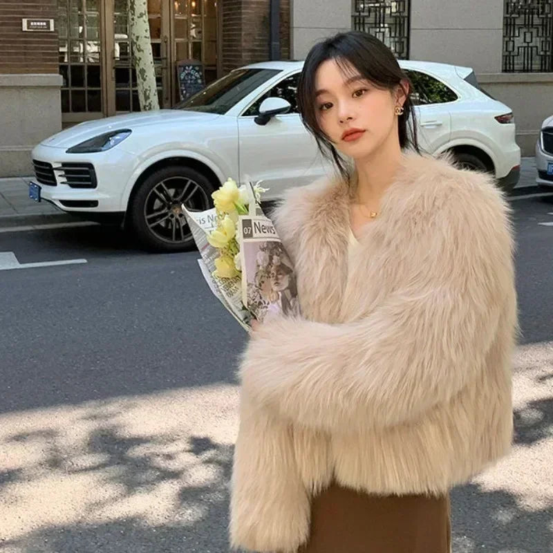 Faux Fur Coat Clothing Y2K New