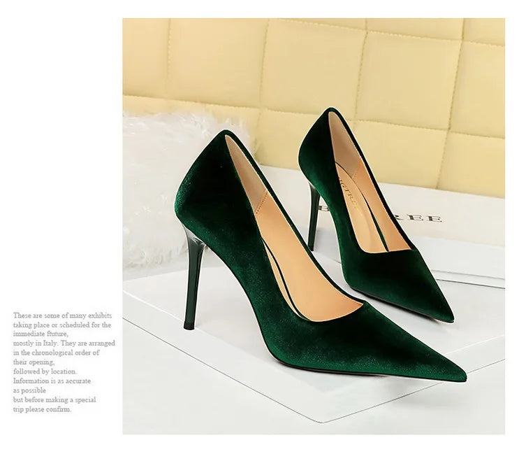 BIGTREE Shoes High Heels Shoes Suede