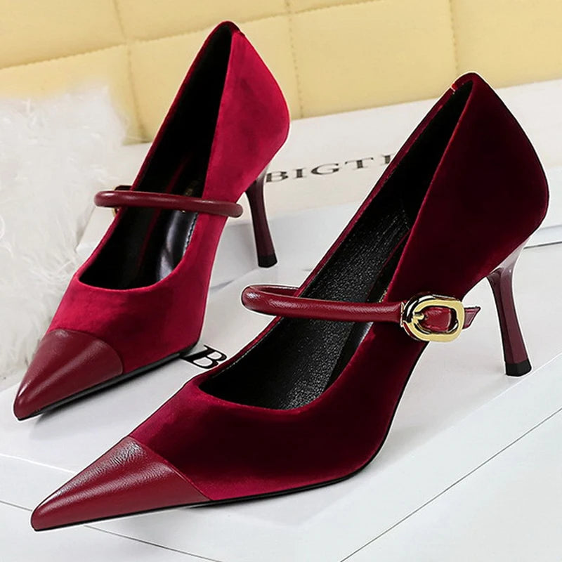 BIGTREE Shoes New Buckle Design Pumps