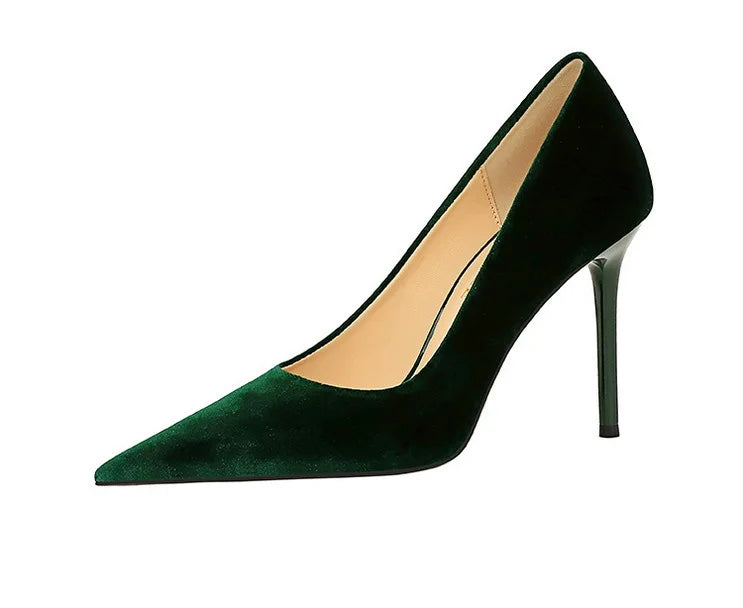 BIGTREE Shoes High Heels Shoes Suede