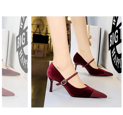 BIGTREE Shoes New Buckle Design Pumps