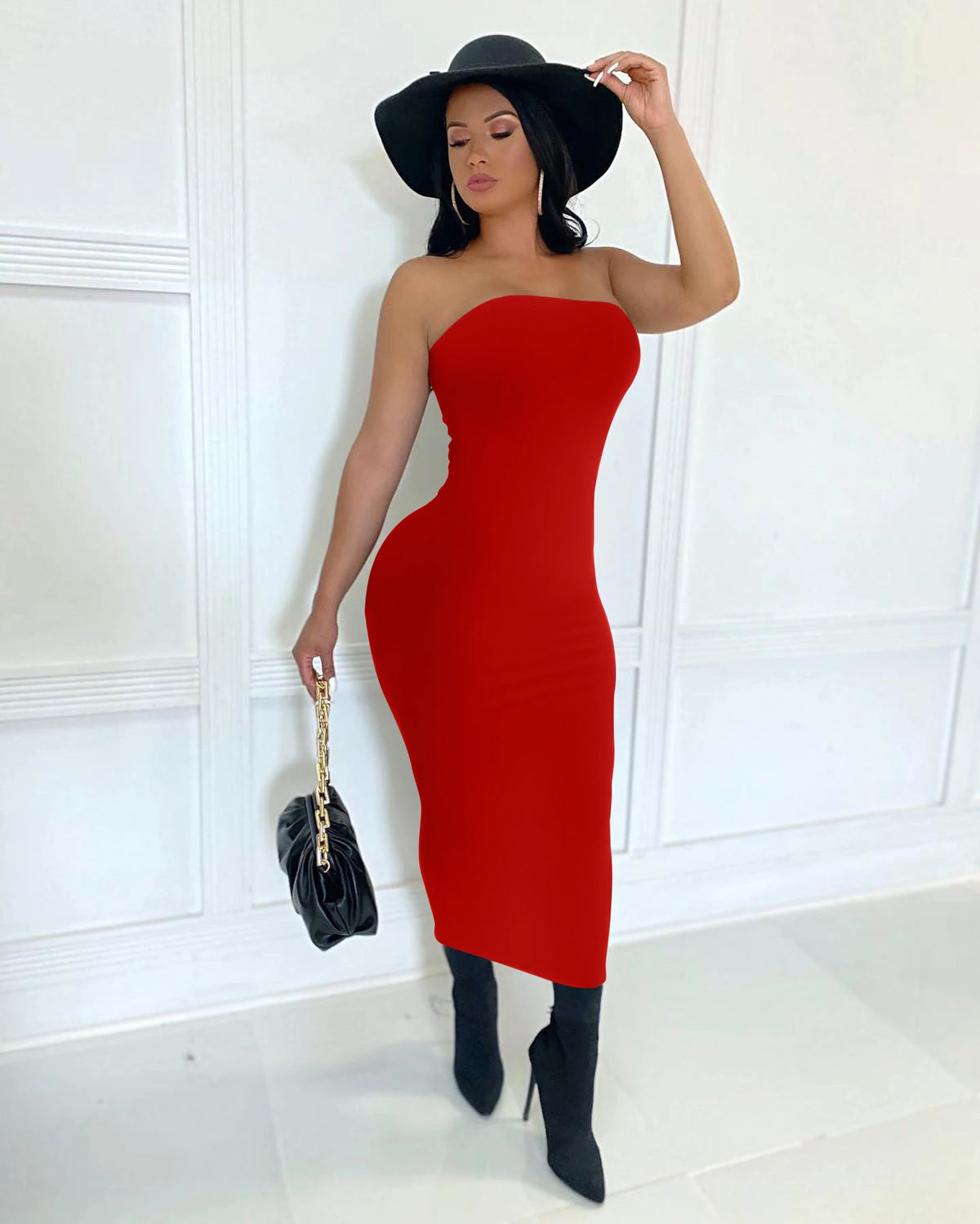 Sleeveless Chest Wrapped Long Beach Dress