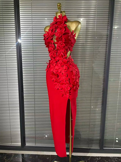 Red Color Off the Shoulder Florals