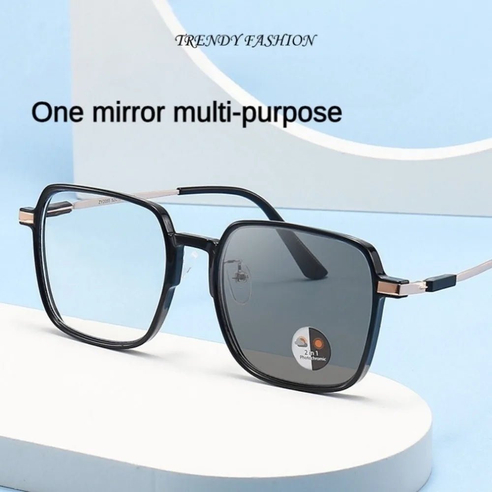 Photochromic Anti Radiation Glasses Metal Eyeglass Men