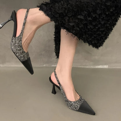 Pointed Toe Stiletto Backless Sandals