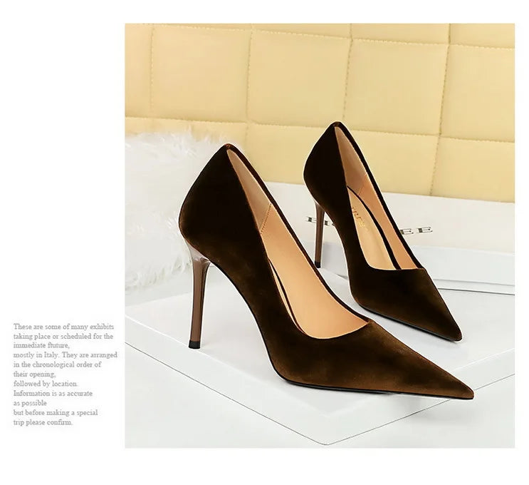 BIGTREE Shoes High Heels Shoes Suede