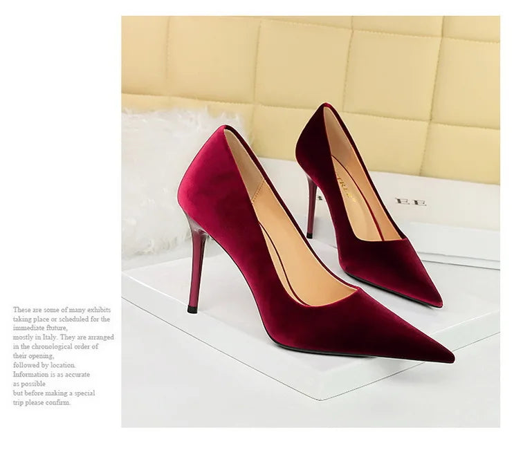 BIGTREE Shoes High Heels Shoes Suede