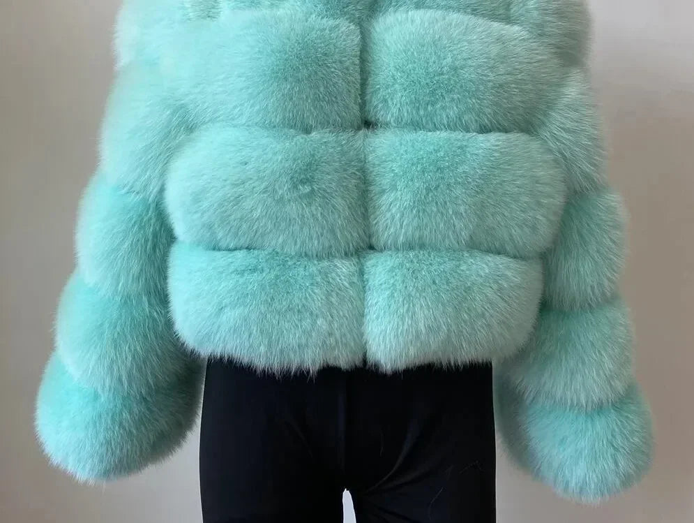 Faux Fur Fox Coats Short Coat