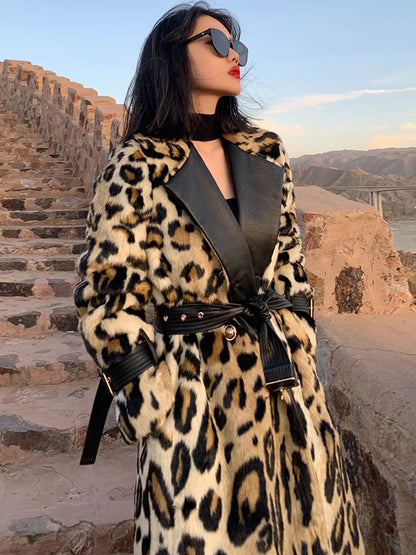 Lautaro Long Leopard Print Warm Fluffy