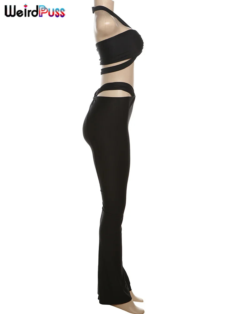 Weird Puss Hipster Halter Cross Wrapped