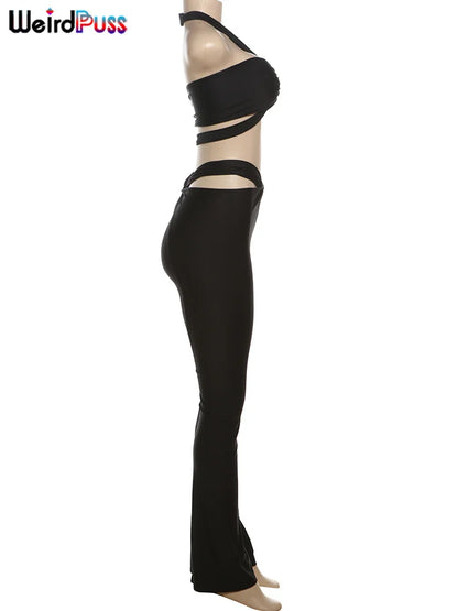 Weird Puss Hipster Halter Cross Wrapped