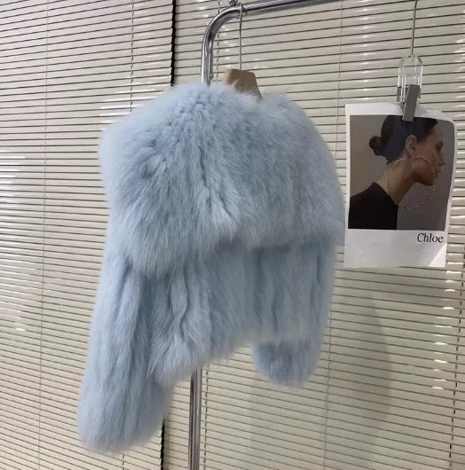 Imitation fur short coat woven Rex
