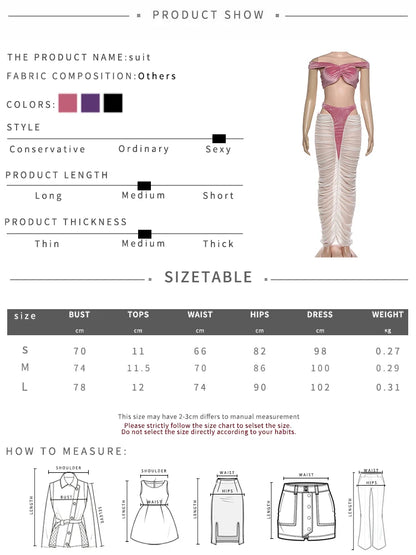 Velvet Cross Tank Top & Ruched Skirt Set