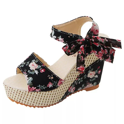 2023women sandals Lace Leisure Wedges Heeled