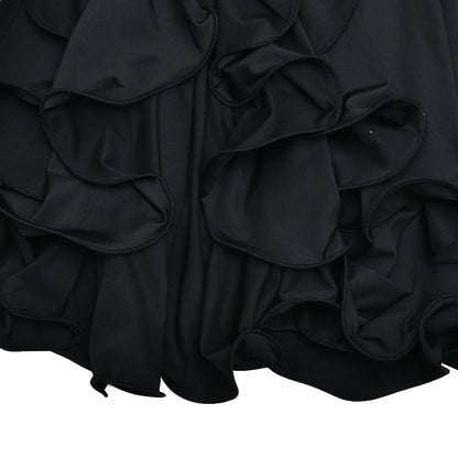 Ruffled V-Neck Button Mini Dress