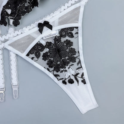 3-Piece Lace Garter Belt Set