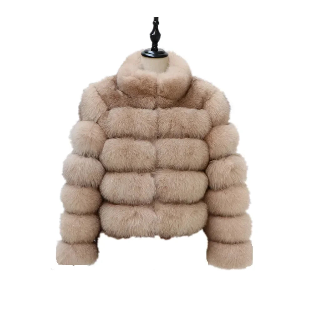 Faux Fur Fox Coats Short Coat