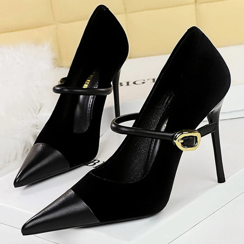 BIGTREE Shoes New Buckle Design Pumps