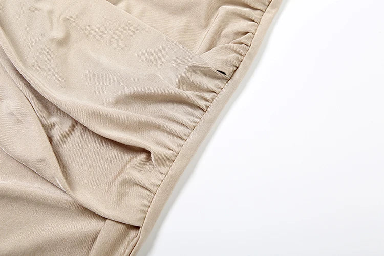 Weird Puss Cross Ruched Jumpsuit Women Patchwork Deep v-Neck Full Sleeve Elegant Skinny Stretch Workout Office Classic Overalls