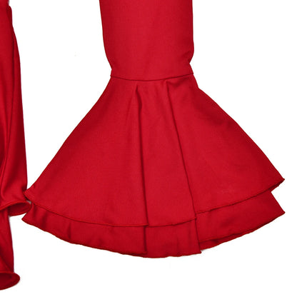 Ruffled V-Neck Button Mini Dress