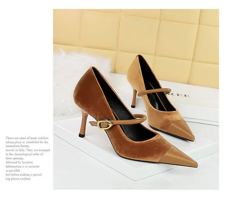 BIGTREE Shoes New Buckle Design Pumps
