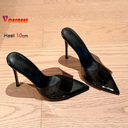 Leopard Print Stiletto High Heel Mules